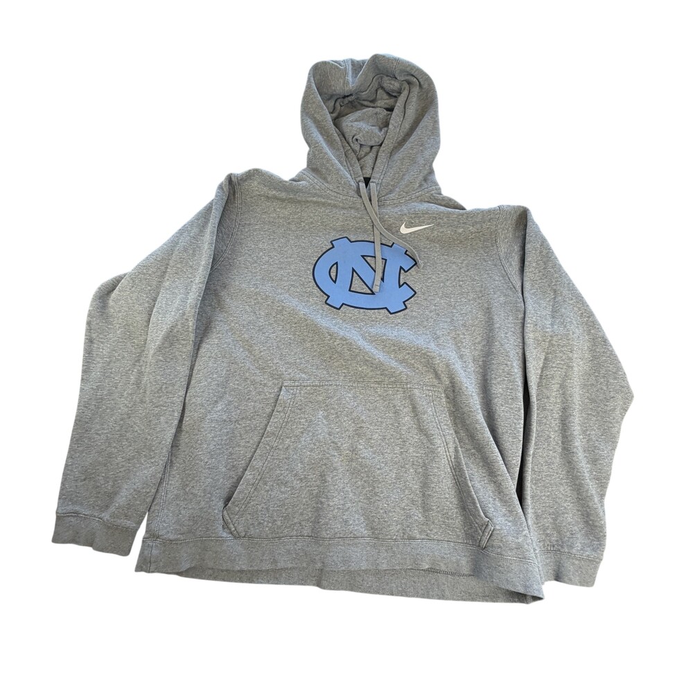 North Carolina Tar Heels Hoodie Mens XL Gray NCAA Nike Fleece Sweatshirt